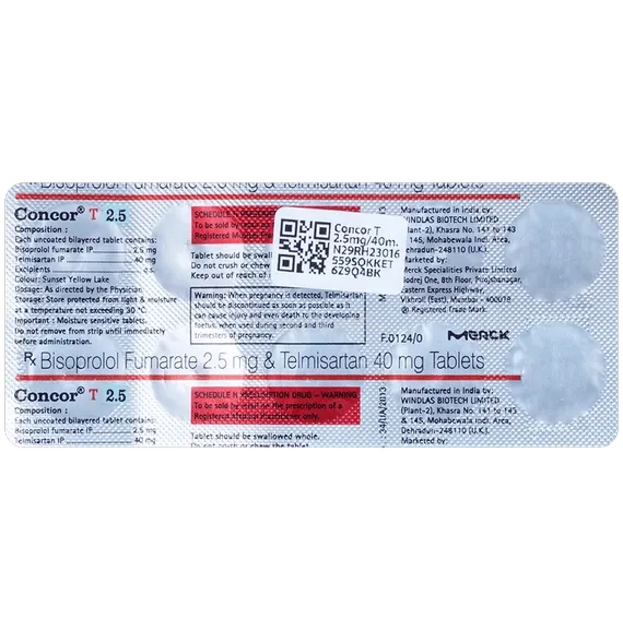 concor t 2.5mg tablet 10's